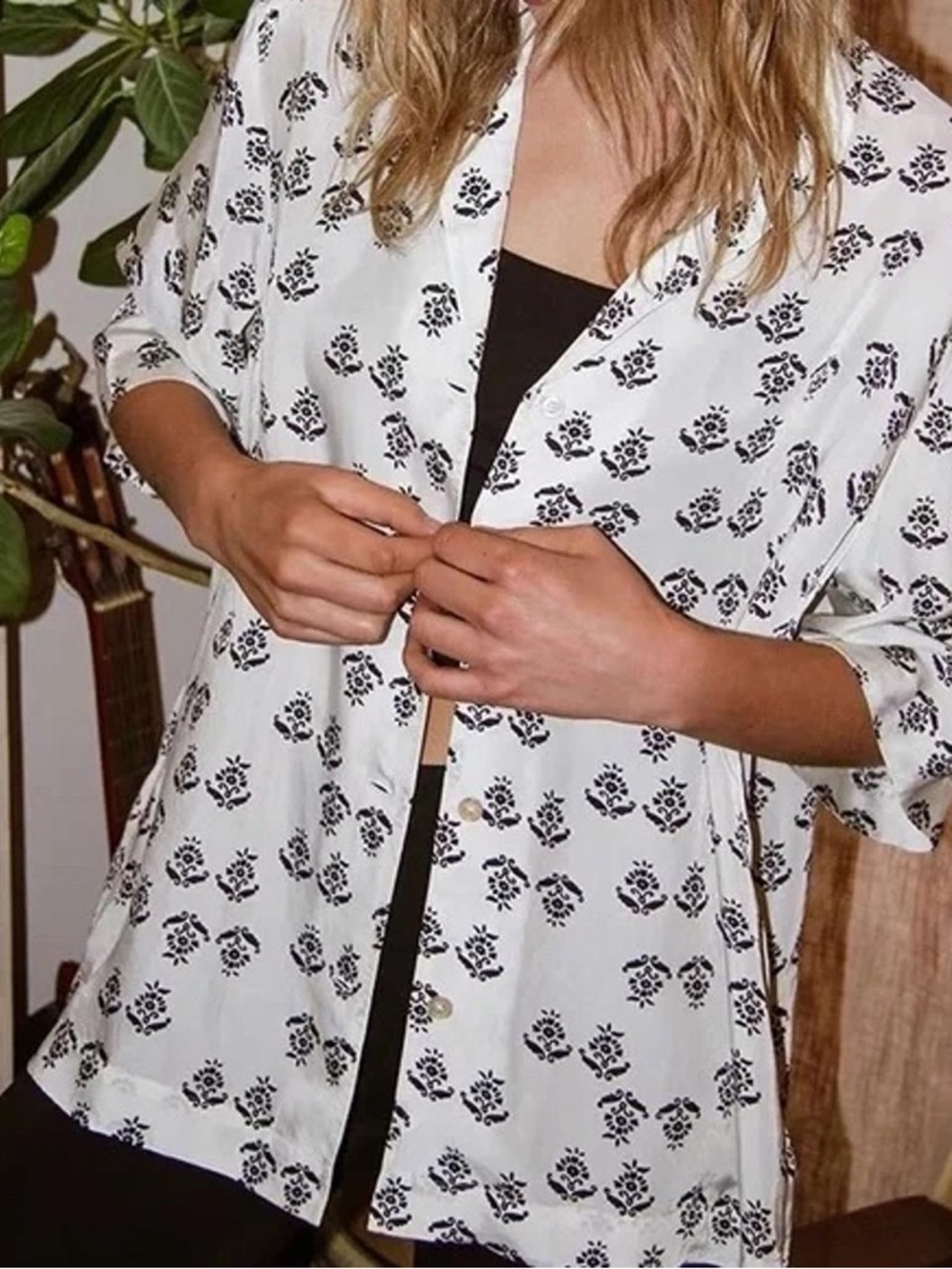 Wilfred Free Aries Printed Button Down Shirt